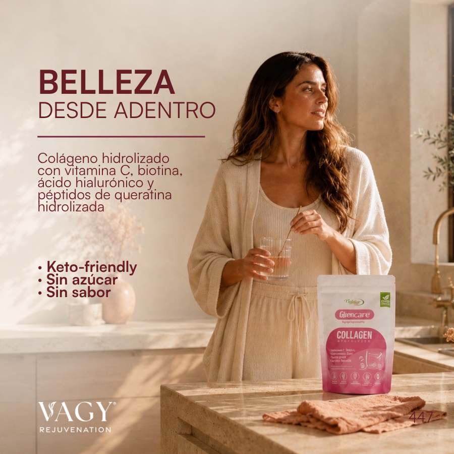 Ghencare Colágeno Hidrolizado en Polvo – Incluye GRATIS 4 Frascos de Revive Blend