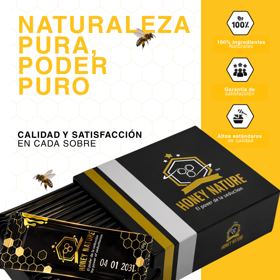 Honey Nature – 12 Sachets (20g) + GRATIS 4 Frascos de Revive Blend