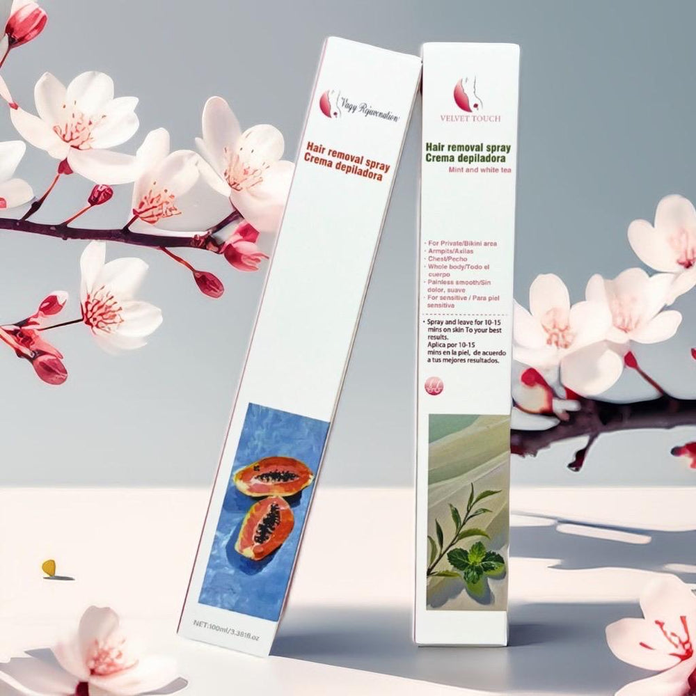 Set de depilación Velvet Touch – 1 Papaya y  1 menta con té blanco