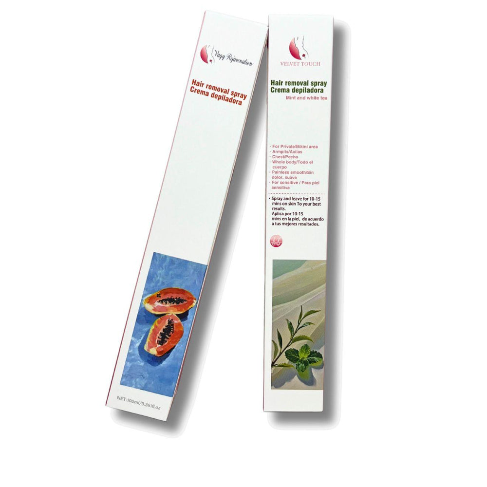 Set de depilación Velvet Touch – 1 Papaya y  1 menta con té blanco